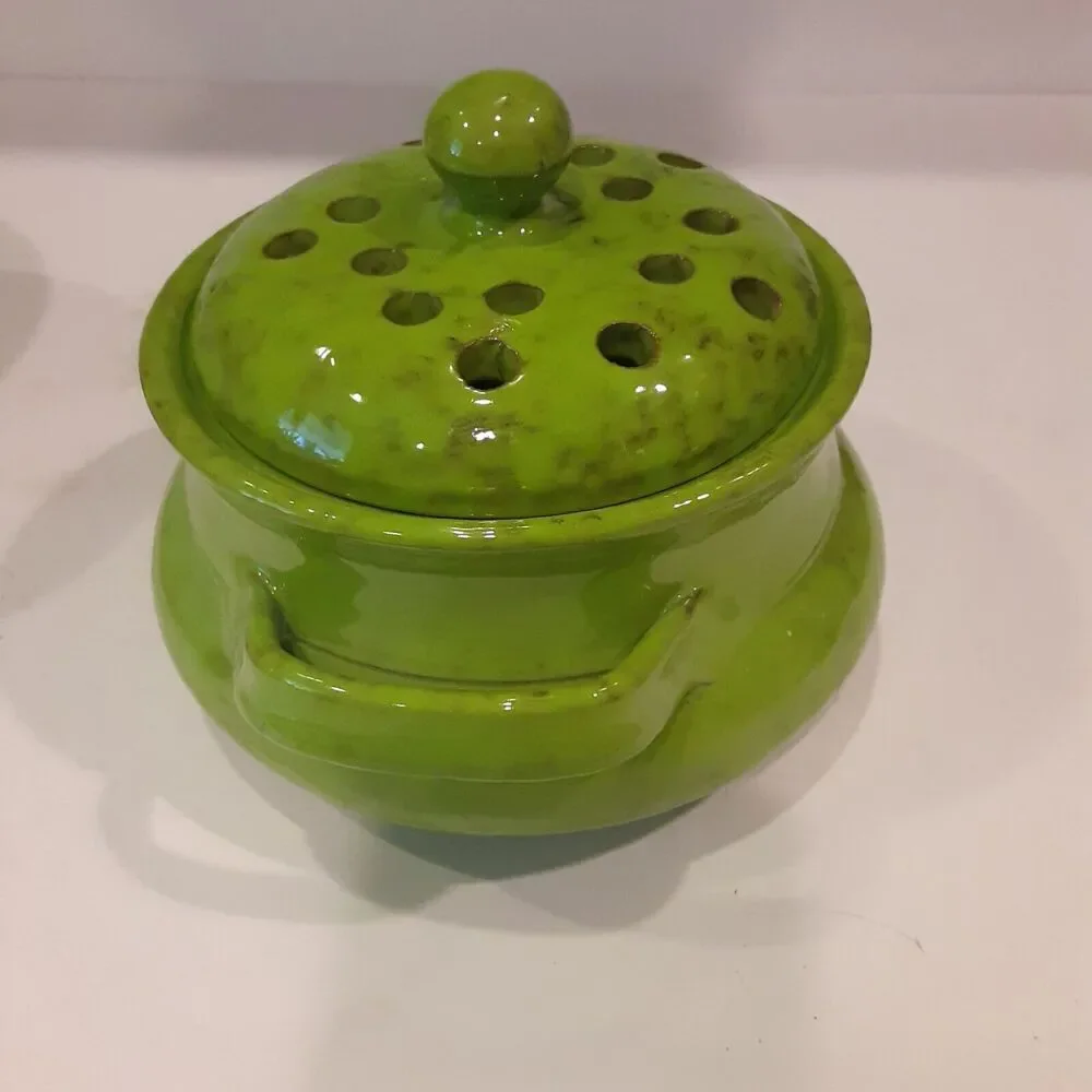 Vintage Rare Italian Made For Rosenthal Netter Aerated Crock Lime Green Bitosi?